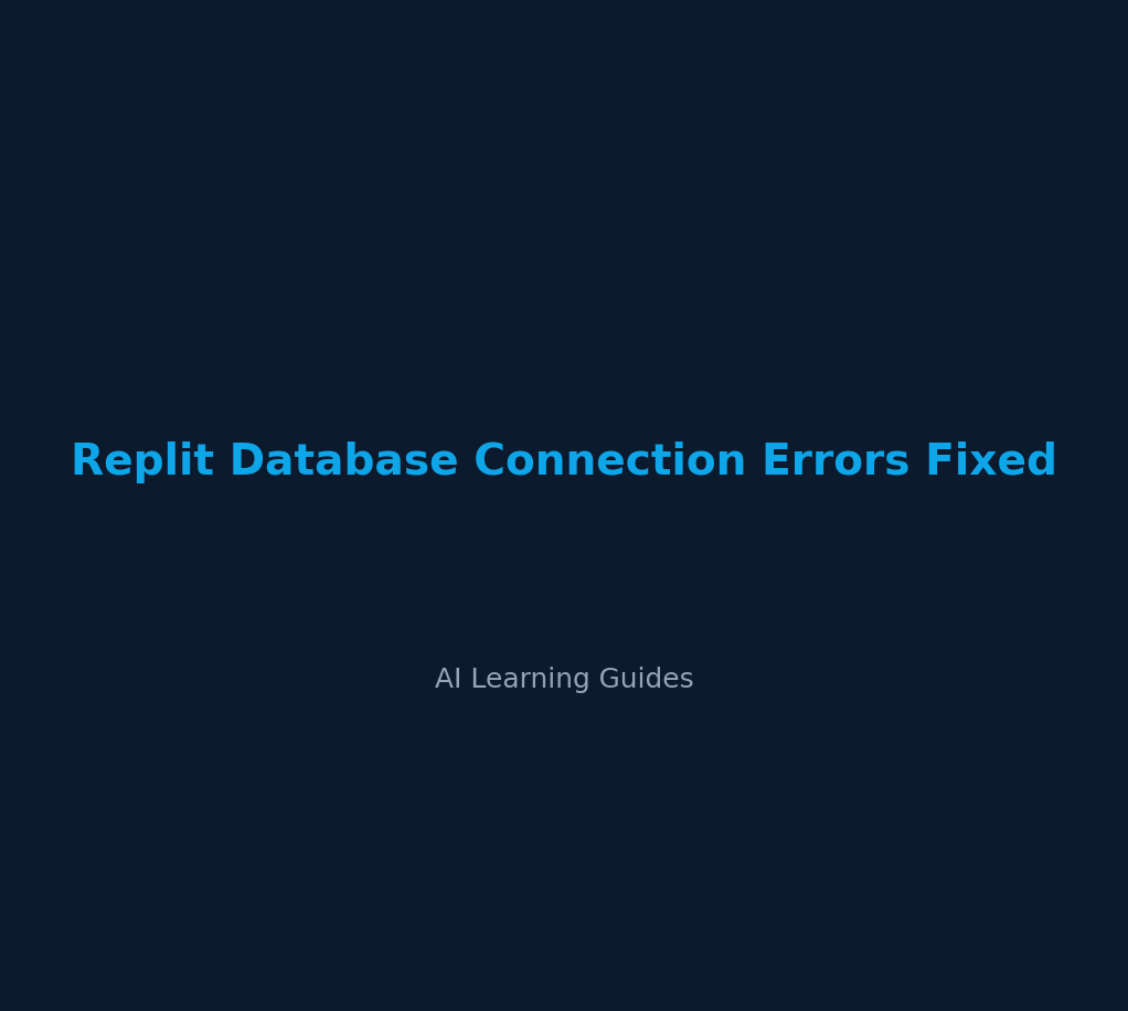 Replit Database: repara errores de conexión al instante