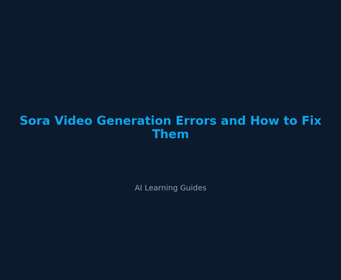 Errores de video en Sora y cómo solucionarlos en 2026