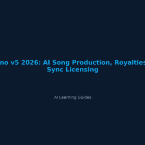 Suno v5 2026: Produce Canciones con IA, Regalías y Sync Licensing - ailearningguides.com