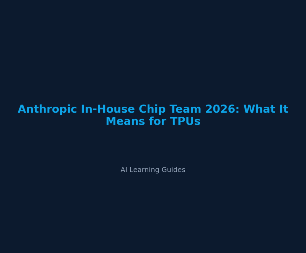 Anthropic In-House Chip Team 2026: What It Means for TPUs - ailearningguides.com