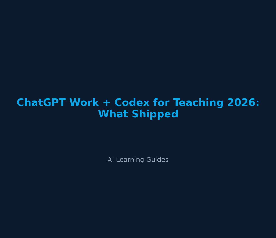 ChatGPT Work + Codex for Teaching 2026: What Shipped - ailearningguides.com
