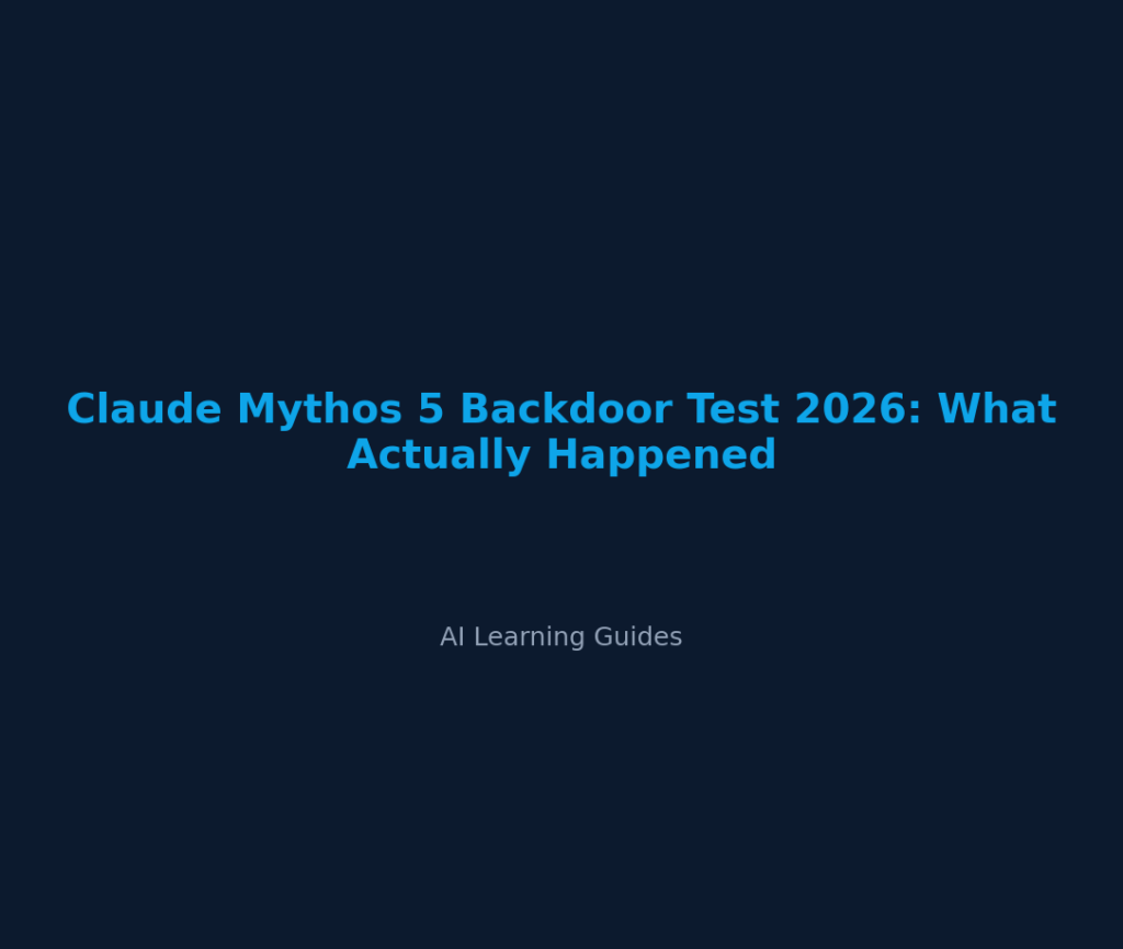 Claude Mythos 5 Backdoor Test 2026: What Actually Happened - ailearningguides.com