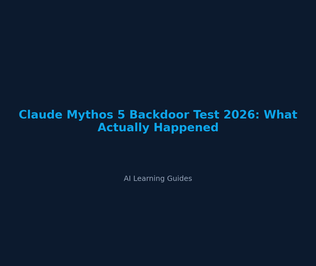 Claude Mythos 5 Backdoor Test 2026: What Actually Happened - ailearningguides.com