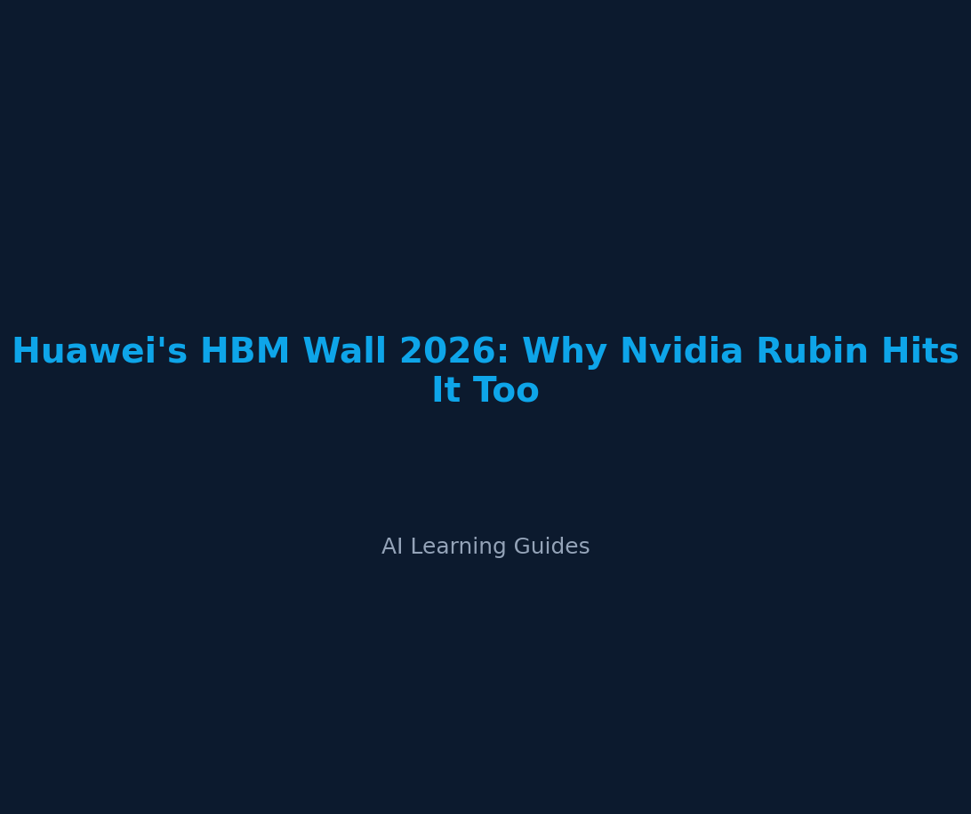 Huawei's HBM Wall 2026: Why Nvidia Rubin Hits It Too - ailearningguides.com