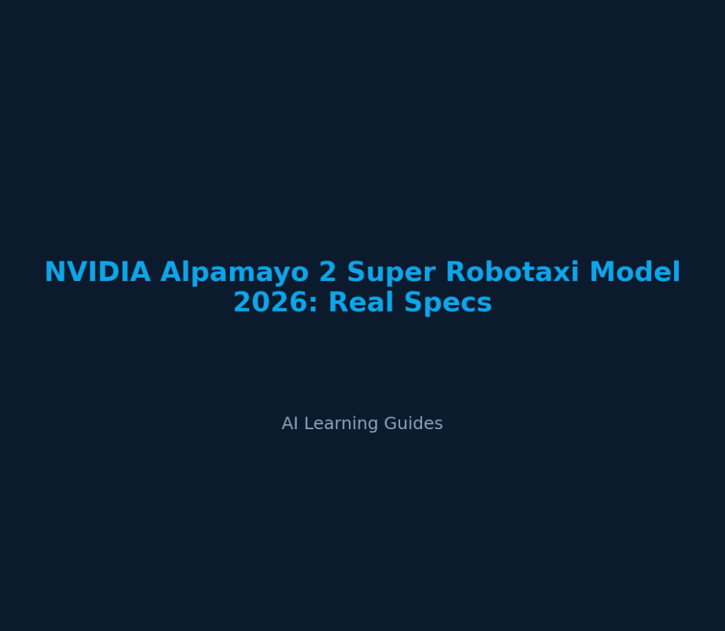 NVIDIA Alpamayo 2 Super Robotaxi Model 2026: Real Specs - ailearningguides.com