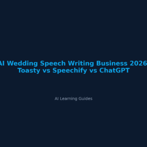 AI Wedding Speech Writing Business 2026: Toasty vs Speechify vs ChatGPT - ailearningguides.com