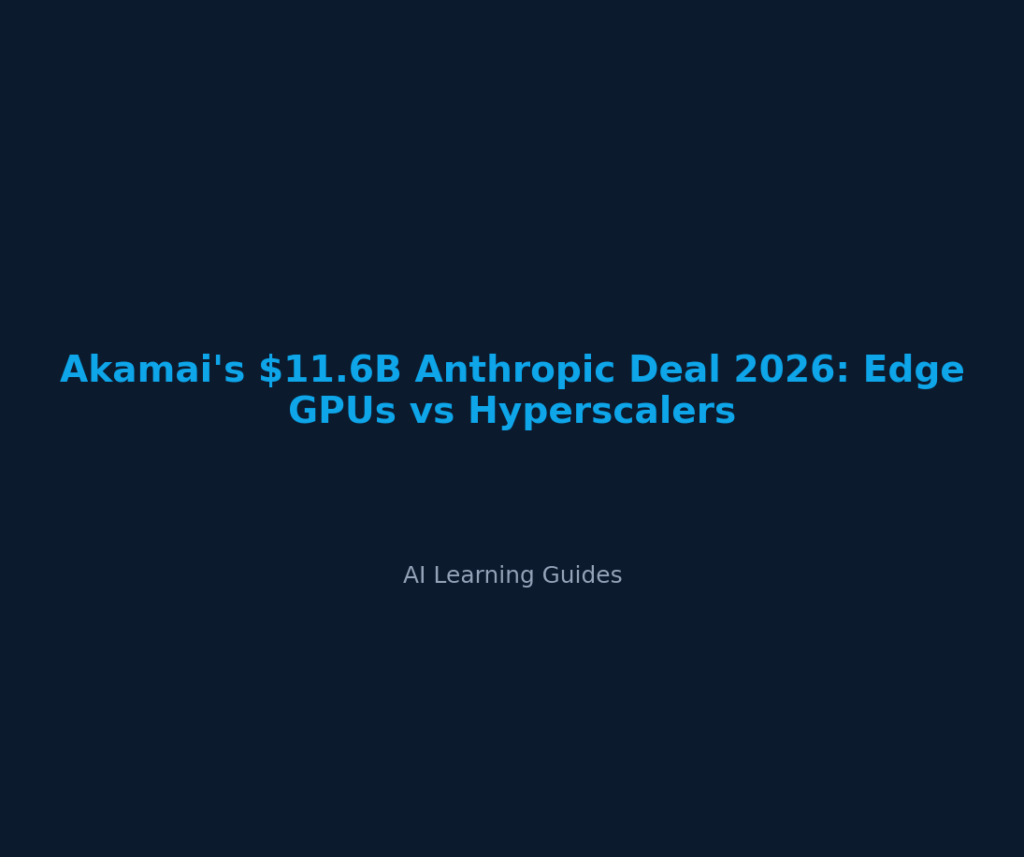 Akamai's $11.6B Anthropic Deal 2026: Edge GPUs vs Hyperscalers - ailearningguides.com