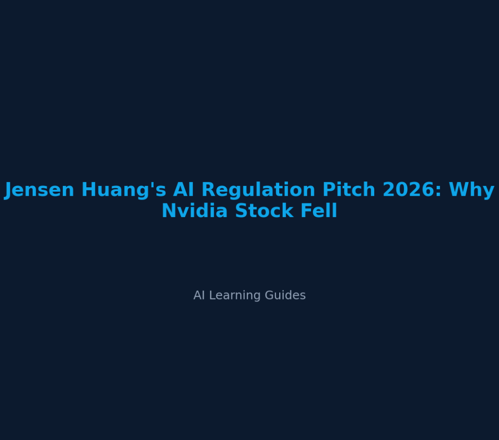 Jensen Huang's AI Regulation Pitch 2026: Why Nvidia Stock Fell - ailearningguides.com