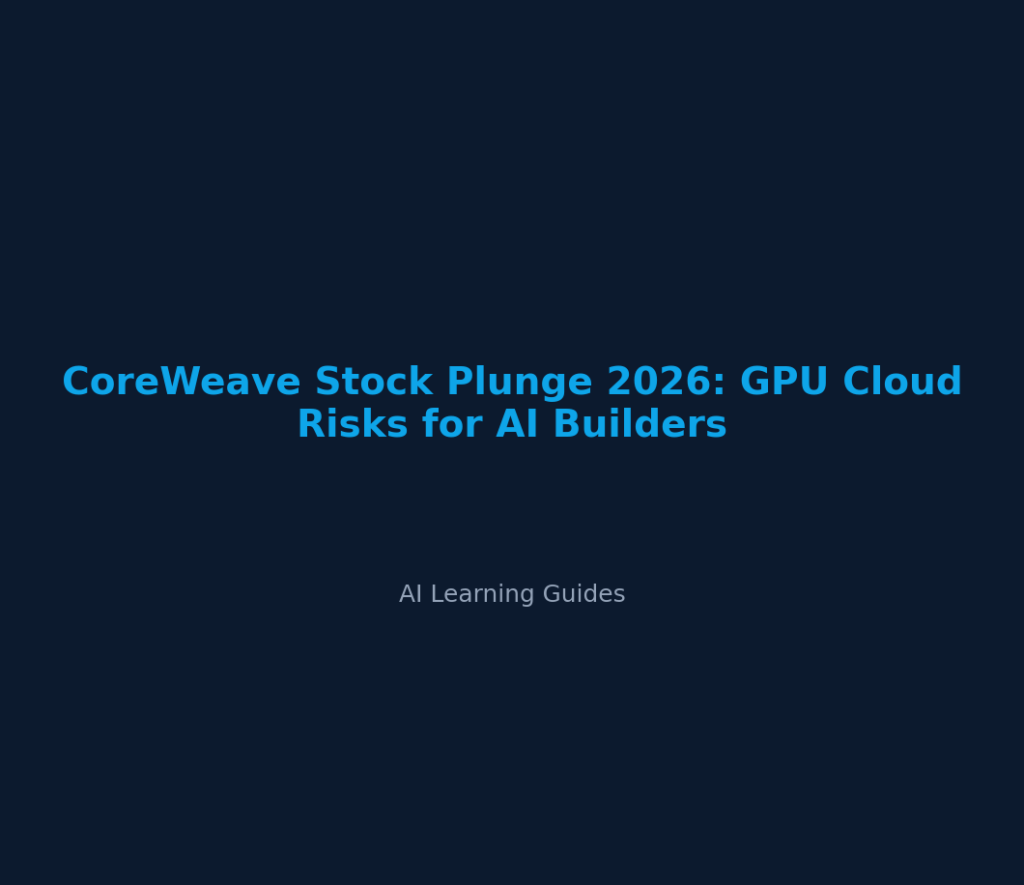 CoreWeave Stock Plunge 2026: GPU Cloud Risks for AI Builders - ailearningguides.com